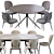 Industrial Elegance: Blink Dining Table & Industry Chair 3D model small image 4