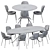 Industrial Elegance: Blink Dining Table & Industry Chair 3D model small image 5