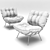 Modern Costela Armchair: Sleek Design & Comfort 3D model small image 5
