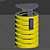 Yellow Concrete Street Urn 3D model small image 2