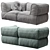 Elegant Prescott Loveseat in Set 01 3D model small image 4