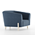 Sleek Comfort: Young Easy Chair by Offecct 3D model small image 2