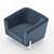 Sleek Comfort: Young Easy Chair by Offecct 3D model small image 4