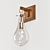Antique Brass-Plated Glass Drop Pendant 3D model small image 4