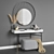 Elegant Vanity Set with Mirror 3D model small image 1