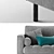 Bogard Velvet Sofa: Elegant Comfort 3D model small image 2