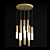 Contemporary Wood Pendant Chandelier 3D model small image 1