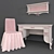 Elegant Dolfi Table & Chair 3D model small image 2