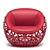 Elevated Comfort: Louis Vuitton Diamond Armchair 3D model small image 1
