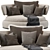 Luxurious Amoenus Soft Swivel Sofa 3D model small image 3