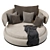 Luxurious Amoenus Soft Swivel Sofa 3D model small image 4