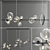 Elegant Iona Linear Chandelier 3D model small image 1