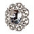 Coaster Silver Fleur-de-lis Mirror 3D model small image 2