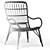 Medan Graphite Lounge Chair - Sleek and Stylish Seating 3D model small image 4