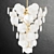 Elegant Glass Cascade Chandelier 3D model small image 3