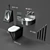 Durable Flush Toilet | MOEFF MF-9111C 3D model small image 2