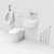 Durable Flush Toilet | MOEFF MF-9111C 3D model small image 5