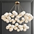 Satin Gold Double Bubble Chandelier 3D model small image 1