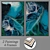 Versatile Set of 2 Wall Paintings with 4 Frame Options 3D model small image 1