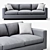 Elegant Perch Lowe Sofa 3D model small image 2