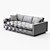 Elegant Perch Lowe Sofa 3D model small image 5