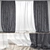 Elegant White Sheer Curtains 3D model small image 4