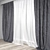 Elegant White Sheer Curtains 3D model small image 5