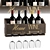 Elegance in Wine: 5-Bottle Wall Rack 3D model small image 1