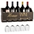 Elegance in Wine: 5-Bottle Wall Rack 3D model small image 4