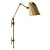 Adjustable Gold Wall Lamp: Ace Sconce 3D model small image 2