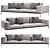 Lifesteel Flexform: Modern and Multipurpose Sofa 3D model small image 1