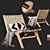 Havana Wicker Armless Chair - Elegant and Versatile 3D model small image 1