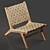 Havana Wicker Armless Chair - Elegant and Versatile 3D model small image 2