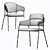 Elegant Velvet Accent Chair 3D model small image 5