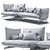 Urbanfun Retro-Modern Sofa 3D model small image 3