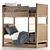 Kenwood Bunk Bed: Sleek & Stylish! 3D model small image 1