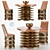 Elegant Dining Set 3D model small image 1