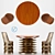 Elegant Dining Set 3D model small image 4