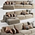 Elegant Noelle Corner Sofa: Luxurious Comfort for Your Living Room 3D model small image 1