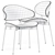 LUZ Chair: Contemporary Elegance in Wood 3D model small image 5