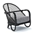 Stylish Rattan Chair: Crate&Barrel Etta 3D model small image 4