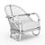 Stylish Rattan Chair: Crate&Barrel Etta 3D model small image 5