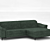 Belgian Antelao: Elegant, Versatile Sofa 3D model small image 3
