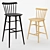 Elegant TON IRONICA Barstool 3D model small image 1