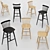 Elegant TON IRONICA Barstool 3D model small image 4