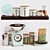 Elegant Kitchen Decor Set 3D model small image 1