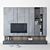 Modern TV Wall Set- 11: Stylish Living & Bedroom Solution 3D model small image 1