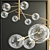 Bronze Straight 6 Chandelier 3D model small image 1