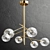 Bronze Straight 6 Chandelier 3D model small image 2