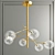 Bronze Straight 6 Chandelier 3D model small image 3